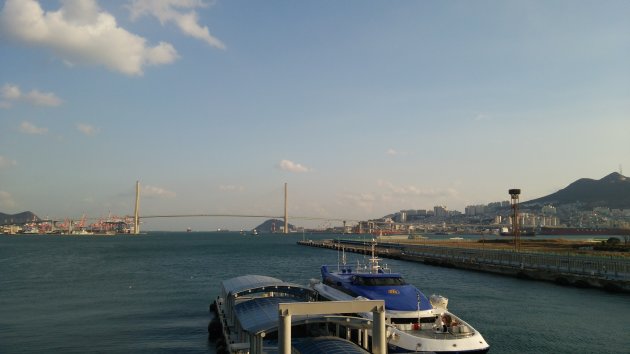 新釜山国際旅客ターミナルのテラスから見える風景